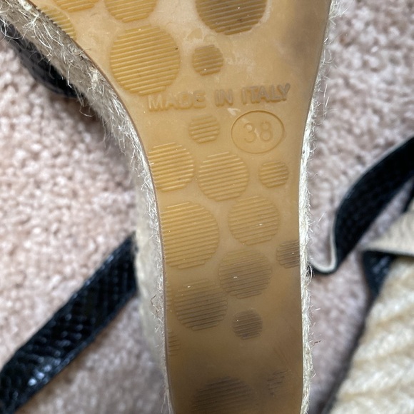 Jimmy Choo Phoenix Embossed Leather Espadrilles - Picture 5 of 5